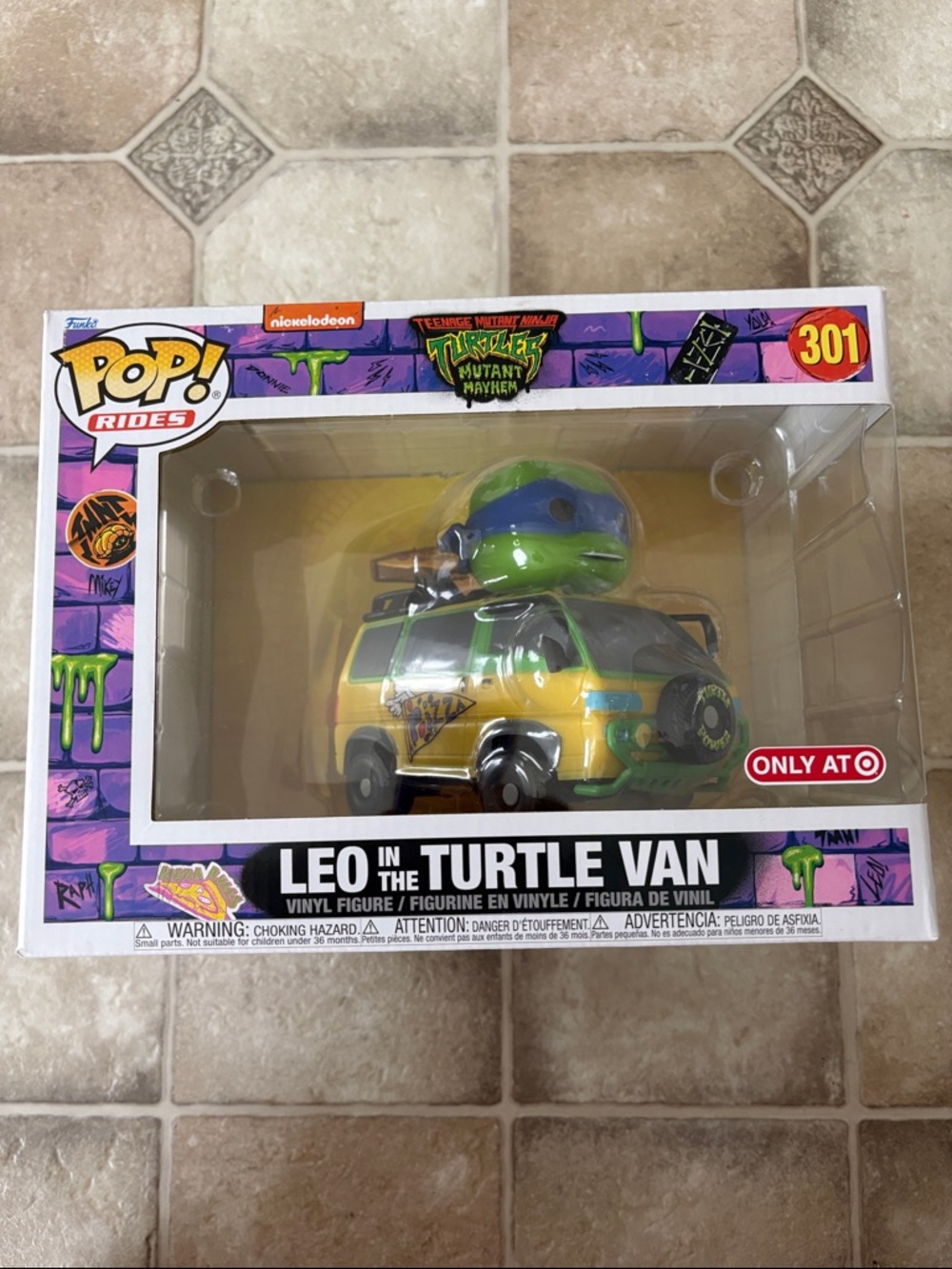 Funko POP! Rides Leo in Turtle Van — Yellow, Green & Blue